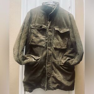 Rare Express Men's Military Field Jacket in Olive